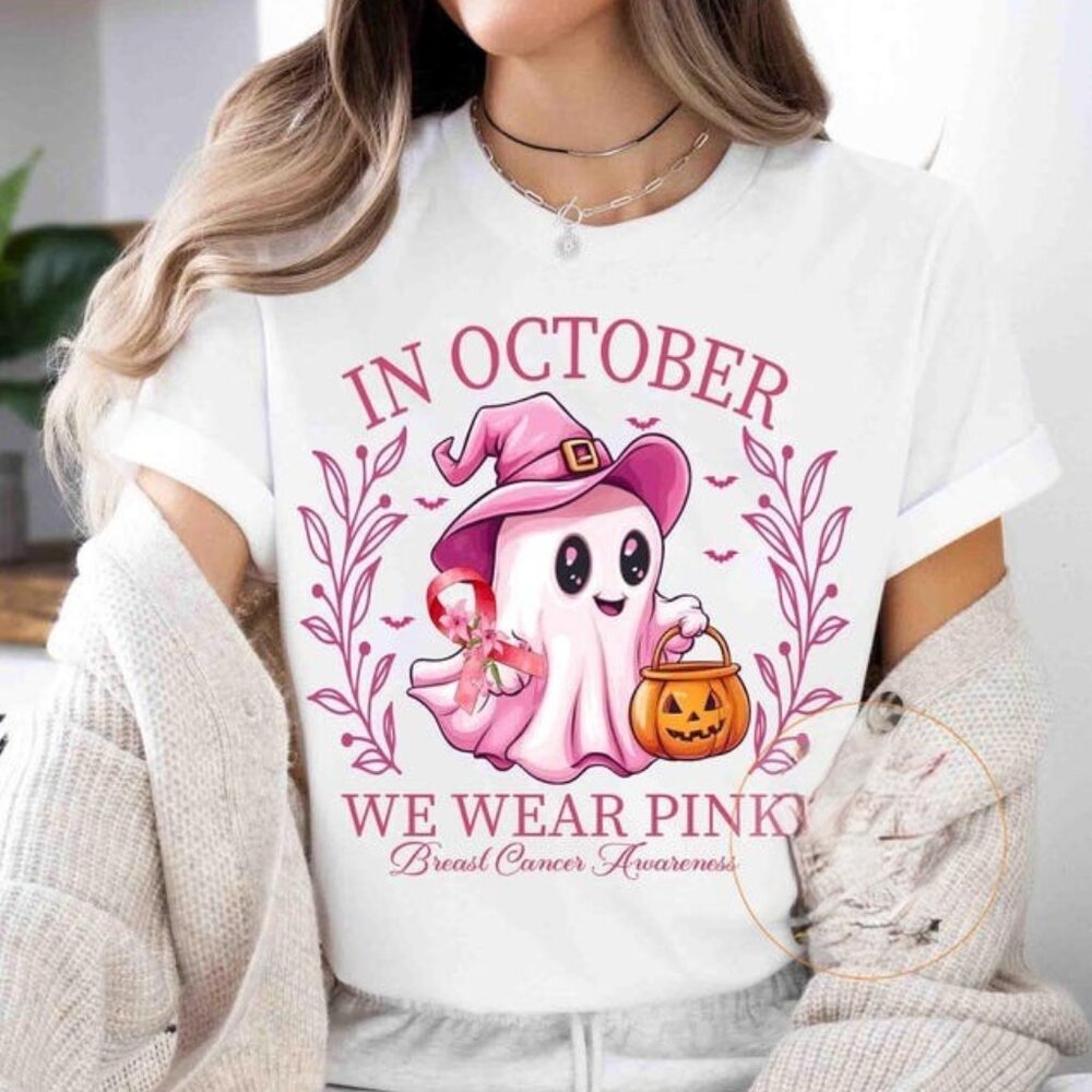 In October We Wear Pink Shirt, Breast Cancer Awareness Shirt